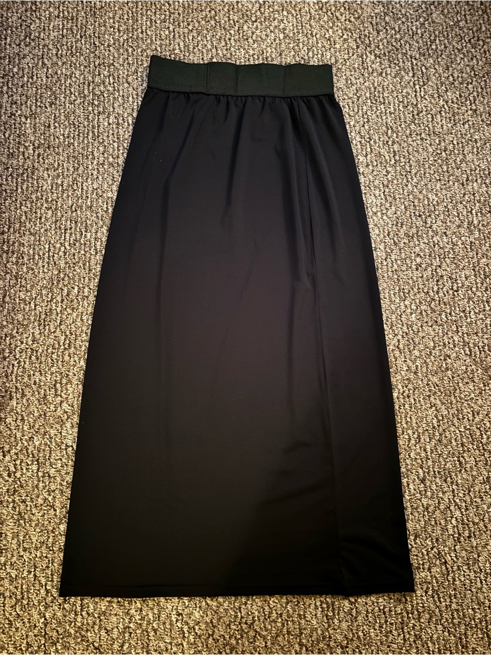 Everyday Black Maxi Skirt with Elastic Waist